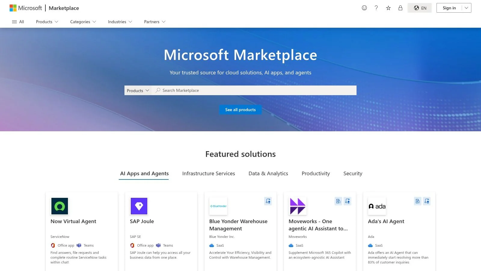 Microsoft Azure Marketplace (Consulting Services – DevOps)