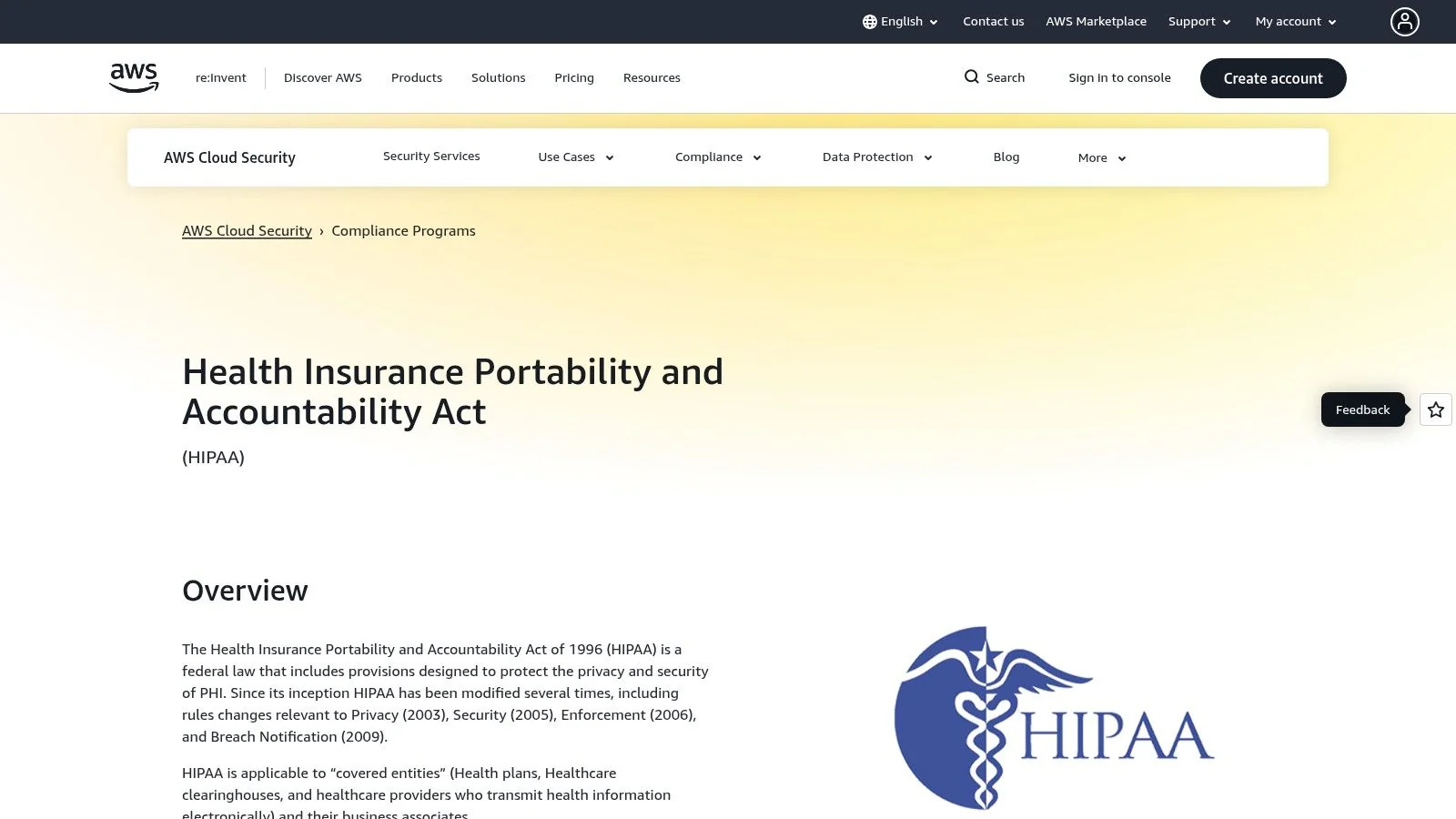 Amazon Web Services (AWS) — HIPAA on AWS