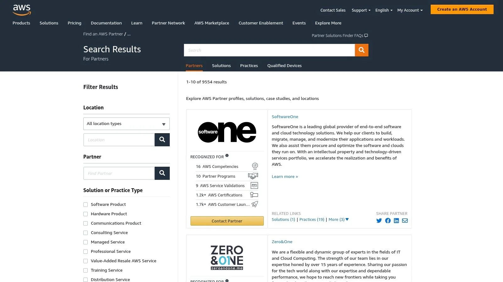 AWS Partner Solutions Finder